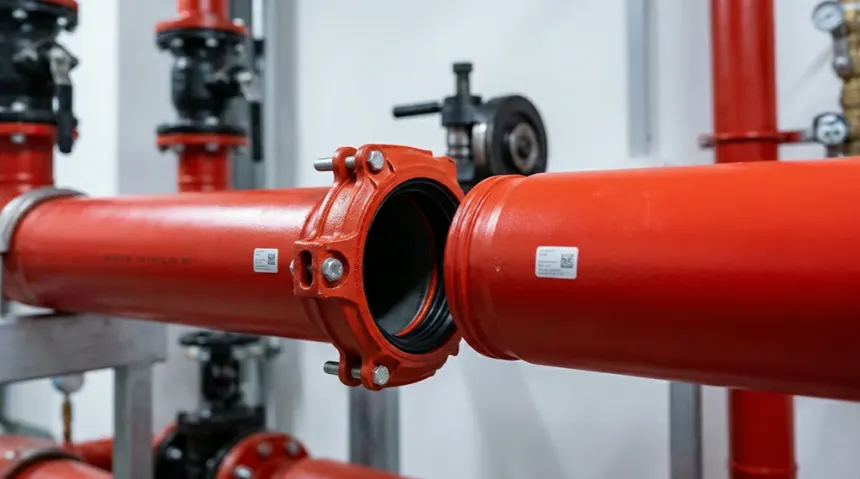 Fire fighting pipe installation