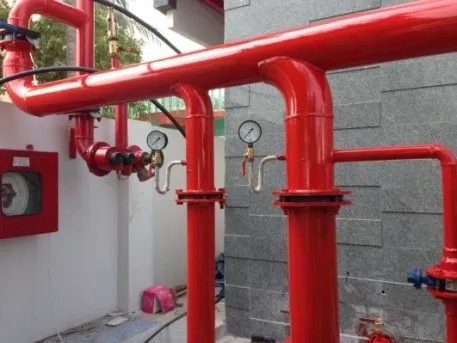 Fire fighting pipe installation